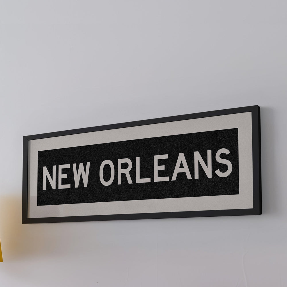 Framed New Orleans Louisiana Bus Scroll