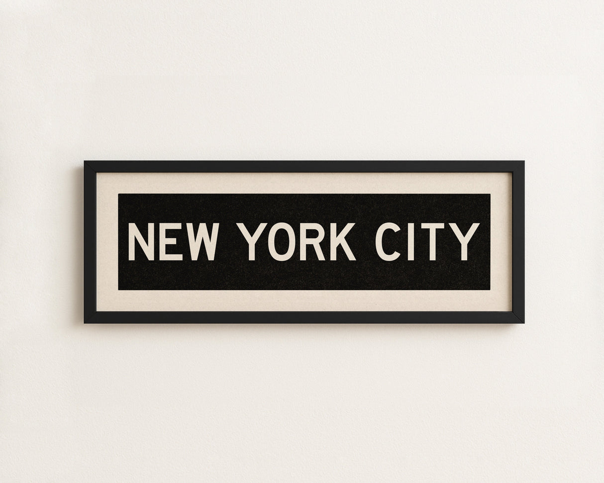 Framed New York City Bus Scroll