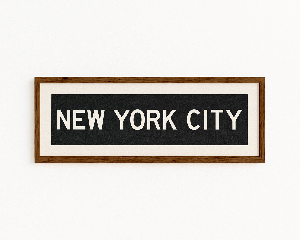 Framed New York City Bus Scroll