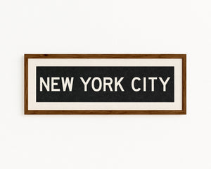 Framed New York City Bus Scroll