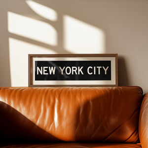 Framed New York City Bus Scroll