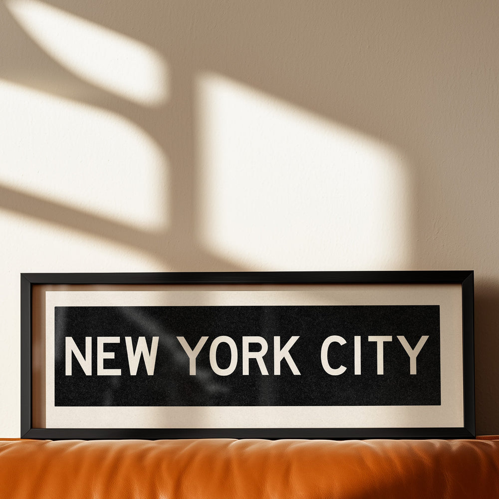 Framed New York City Bus Scroll