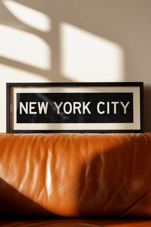Framed New York City Bus Scroll