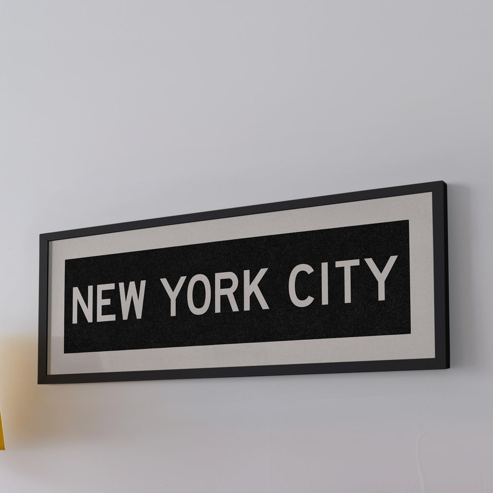 Framed New York City Bus Scroll