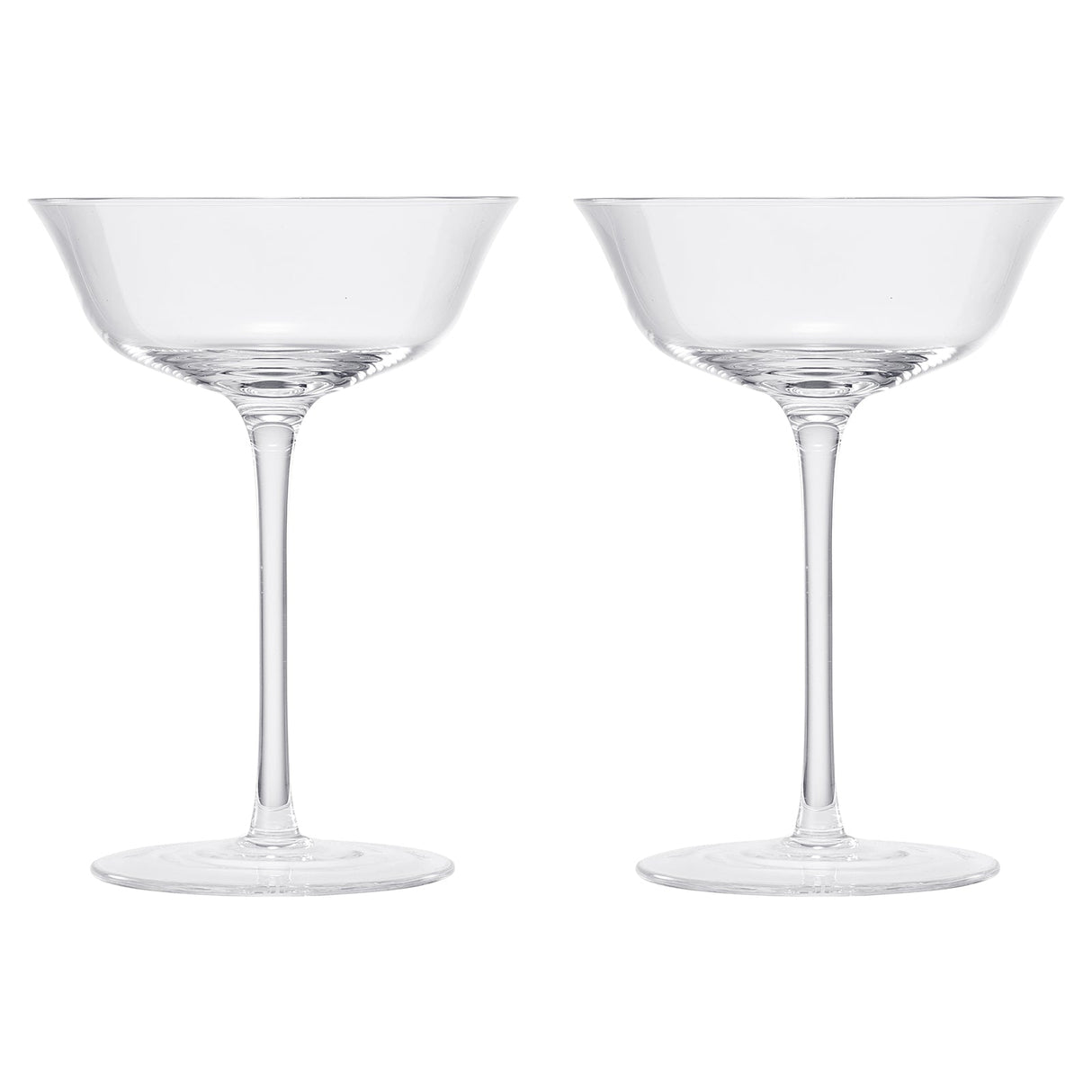 Opera Nick & Nora Champagne Coupe, Cocktail Glassware, Set of 2