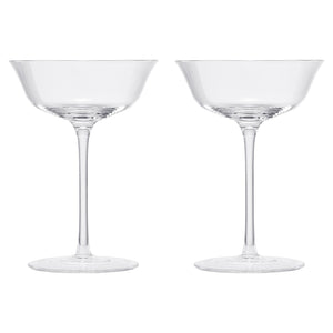 Opera Nick & Nora Champagne Coupe, Cocktail Glassware, Set of 2