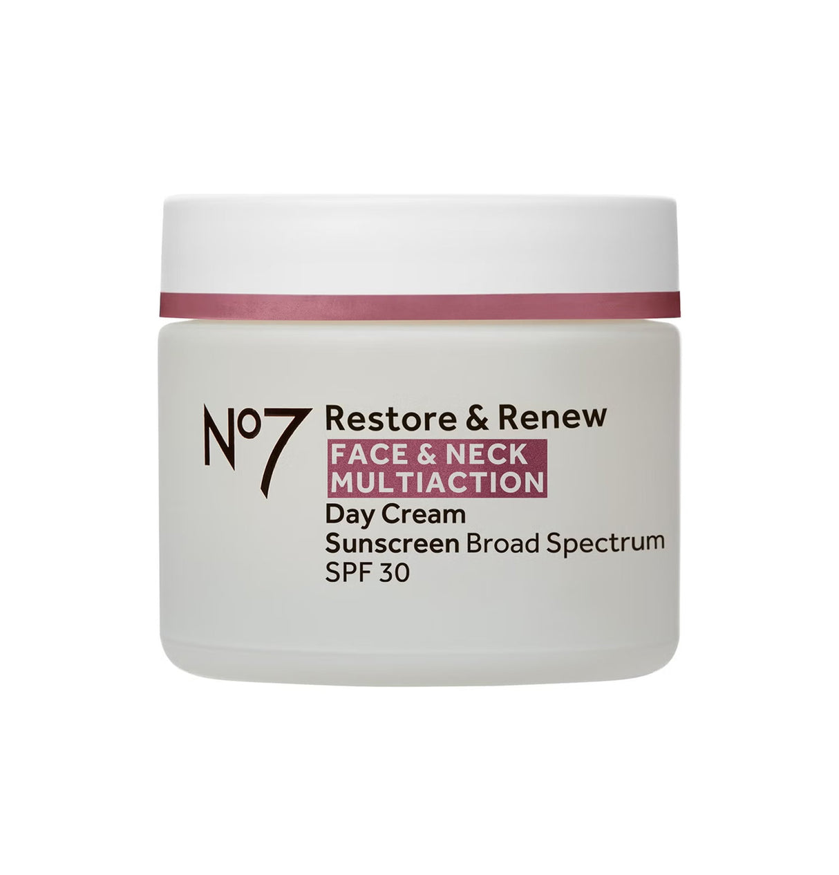No7 Restore & Renew Multi Action Face & Neck Day Cream SPF30 1.69fl oz - New