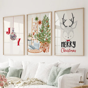 Nursery Christmas Winter Art Poster Home Decor