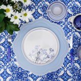 NURTURE SKY BLUE SCALLOPED FAUX LEATHER PLACEMAT