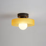 Bauhaus Glass LED Ceiling Light 1-Light Round Dimmable Indoor Fixture