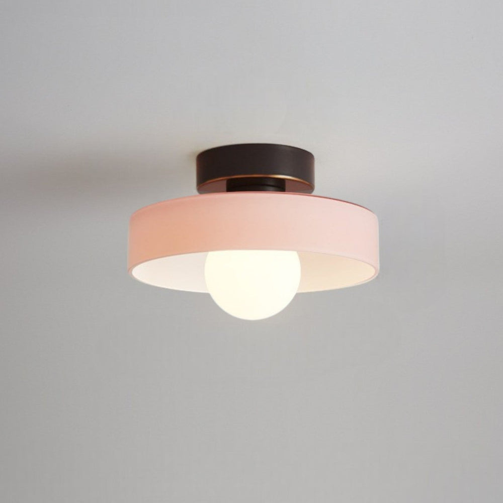 Bauhaus Glass LED Ceiling Light 1-Light Round Dimmable Indoor Fixture