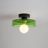 Bauhaus Glass LED Ceiling Light 1-Light Round Dimmable Indoor Fixture