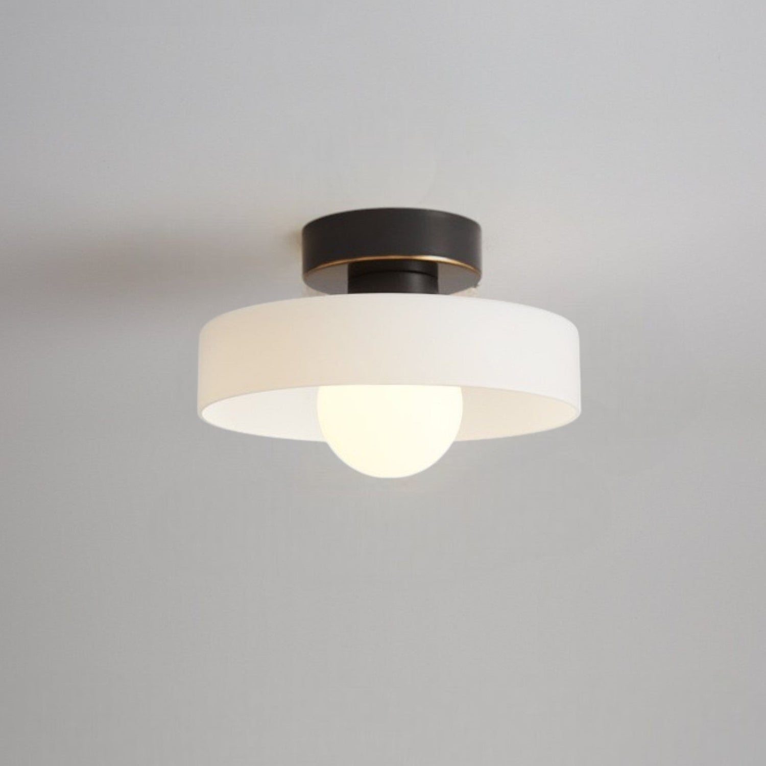 Bauhaus Glass LED Ceiling Light 1-Light Round Dimmable Indoor Fixture