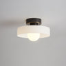 Bauhaus Glass LED Ceiling Light 1-Light Round Dimmable Indoor Fixture