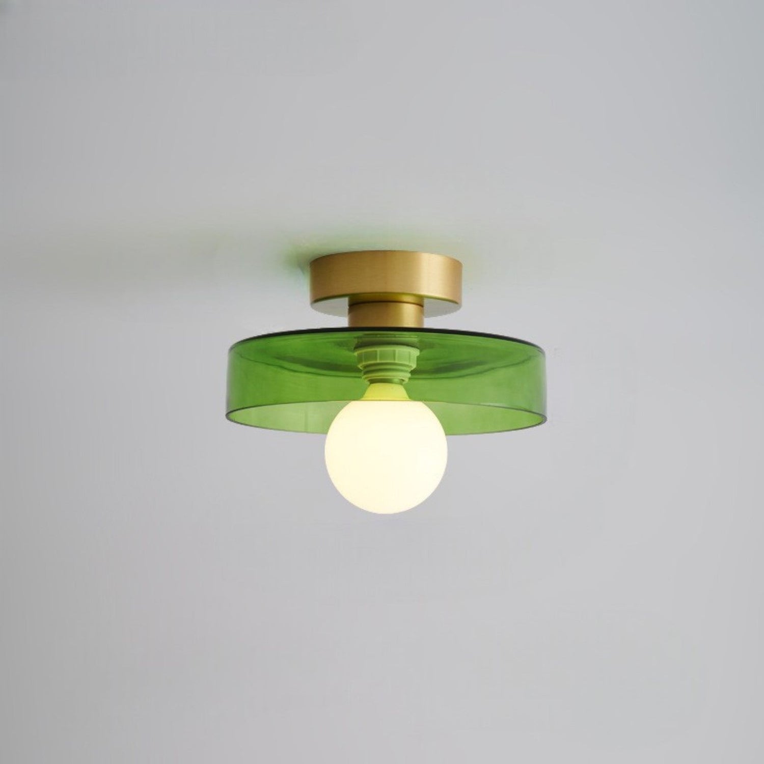 Bauhaus Glass LED Ceiling Light 1-Light Round Dimmable Indoor Fixture