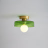 Bauhaus Glass LED Ceiling Light 1-Light Round Dimmable Indoor Fixture