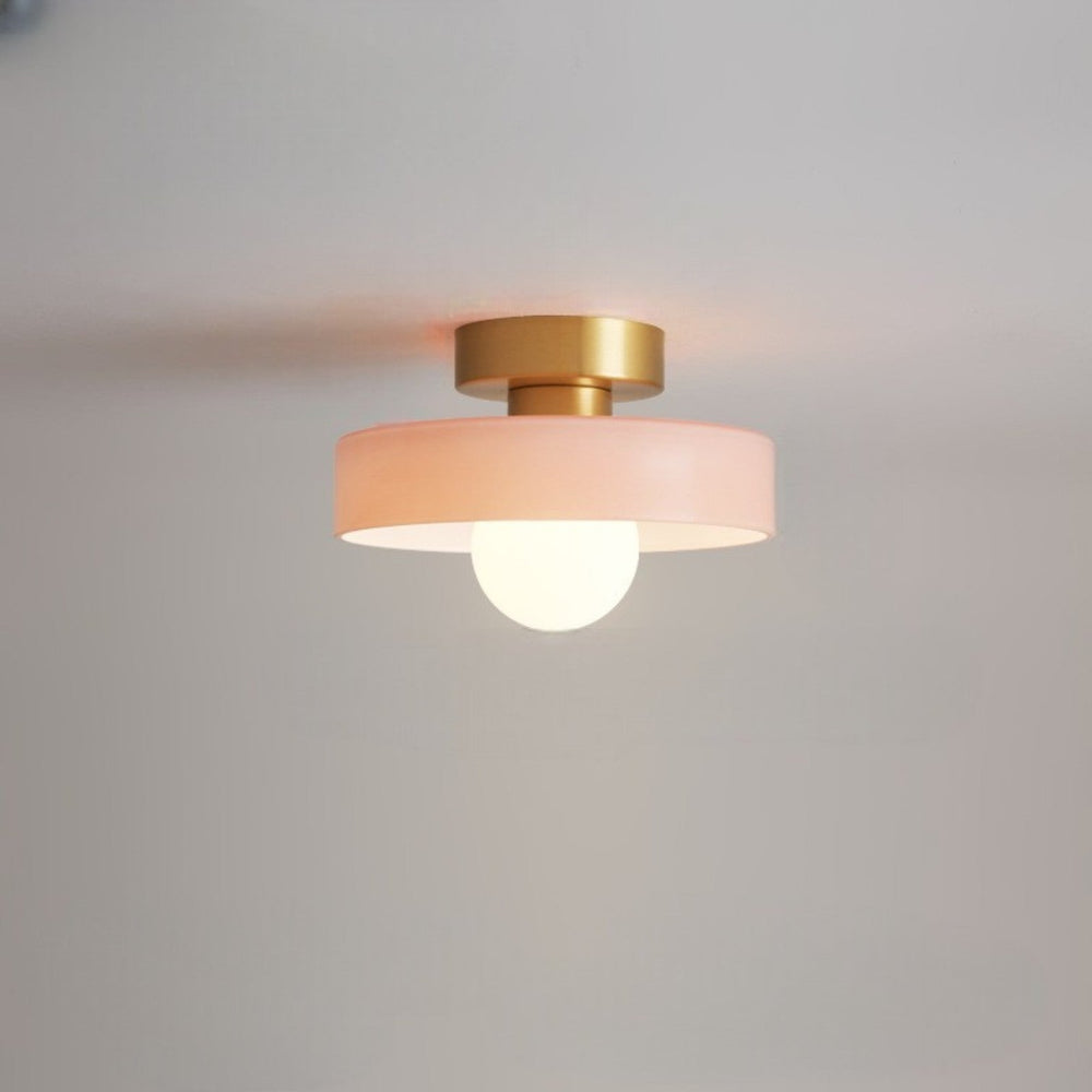 Bauhaus Glass LED Ceiling Light 1-Light Round Dimmable Indoor Fixture