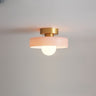 Bauhaus Glass LED Ceiling Light 1-Light Round Dimmable Indoor Fixture