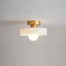 Bauhaus Glass LED Ceiling Light 1-Light Round Dimmable Indoor Fixture