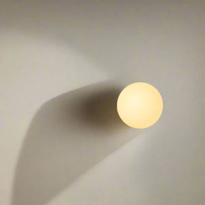 Minimalist Round Glass Wall Sconce LED 1-Light