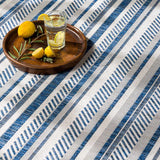 Olin White&Blue Striped Nordic Rug