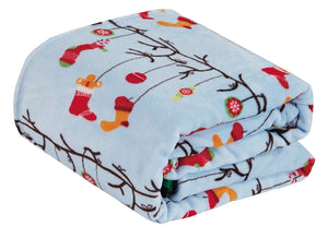 Cozy Festive Holiday Throw Blanket 50" x 60"