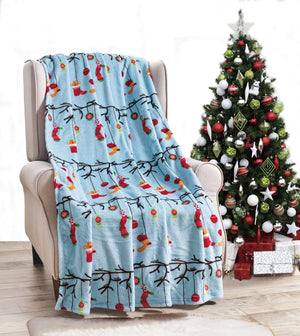 Cozy Festive Holiday Throw Blanket 50" x 60"