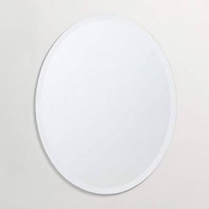Oval Frameless 36-inch Beveled Bathroom Bedroom Living Room Vanity Wall Mirror