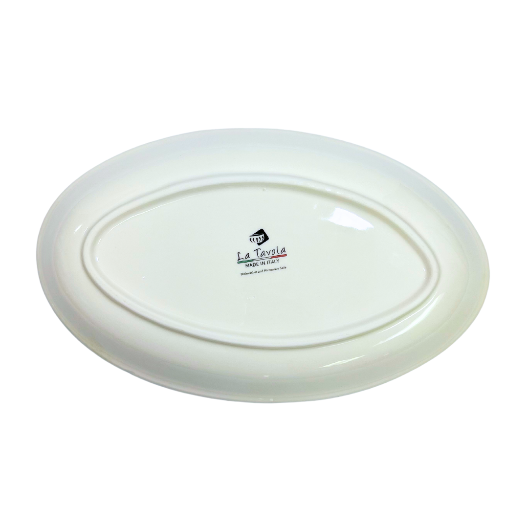 Hand Painted Italian Ceramic Oval Platter Cherry