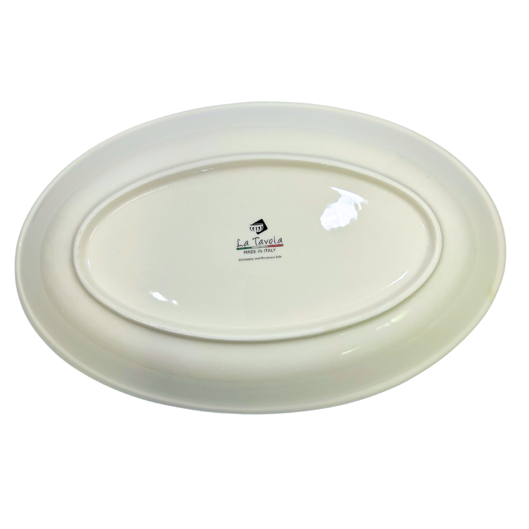 Hand Painted Italian Ceramic Oval Platter Autumn