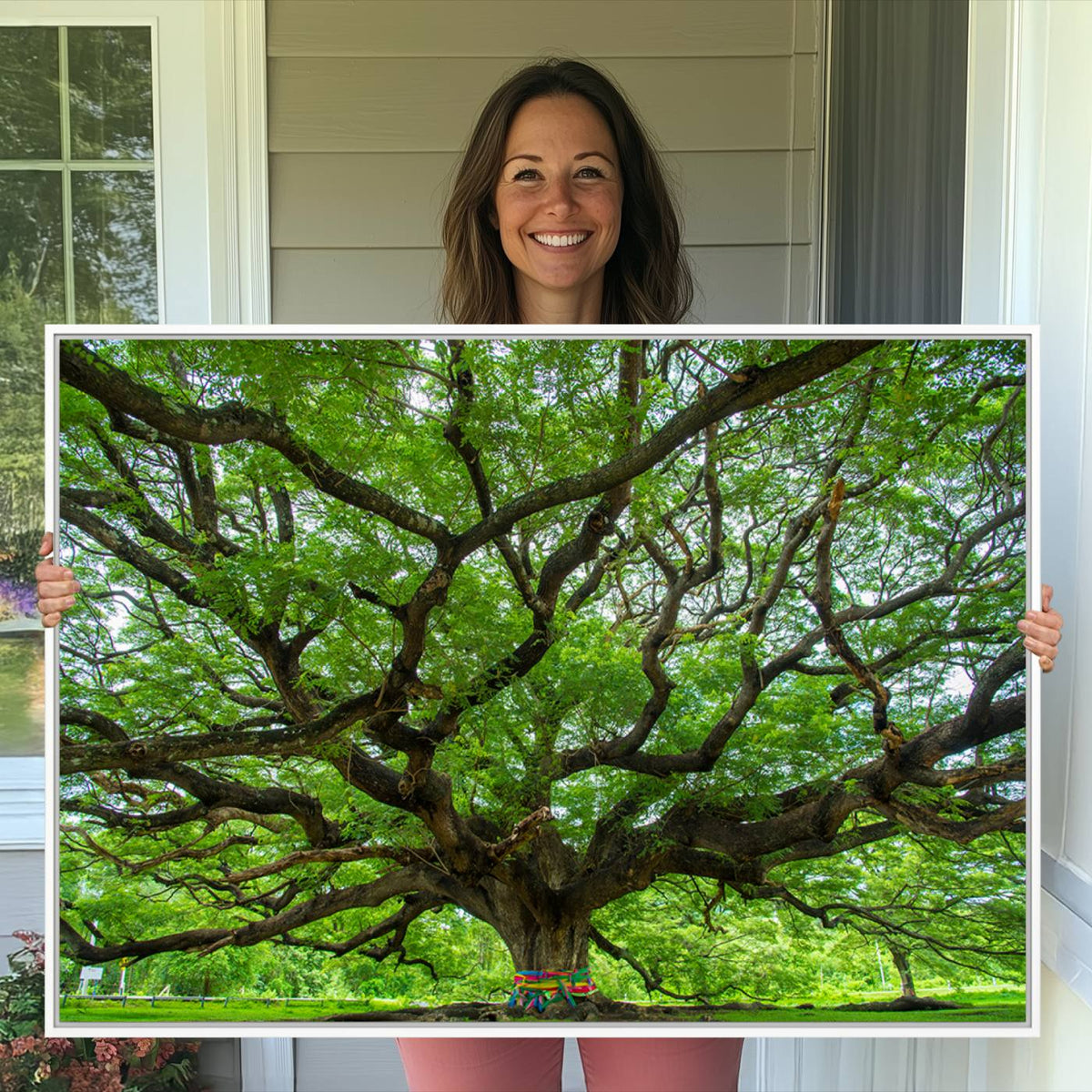 Oak Tree Wall Art Print, Forest Canvas Wall Art for Home and