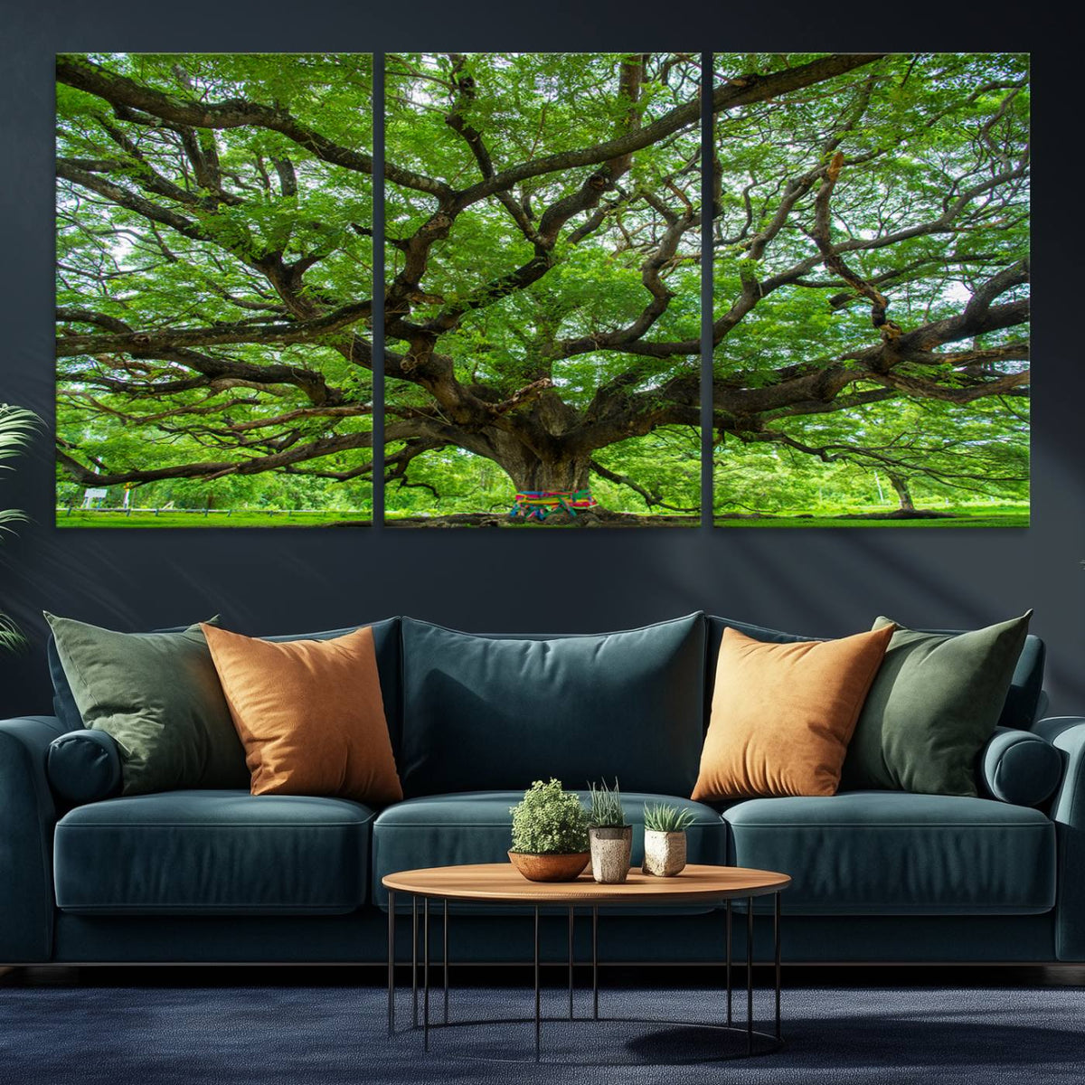 Oak Tree Wall Art Print, Forest Canvas Wall Art for Home and