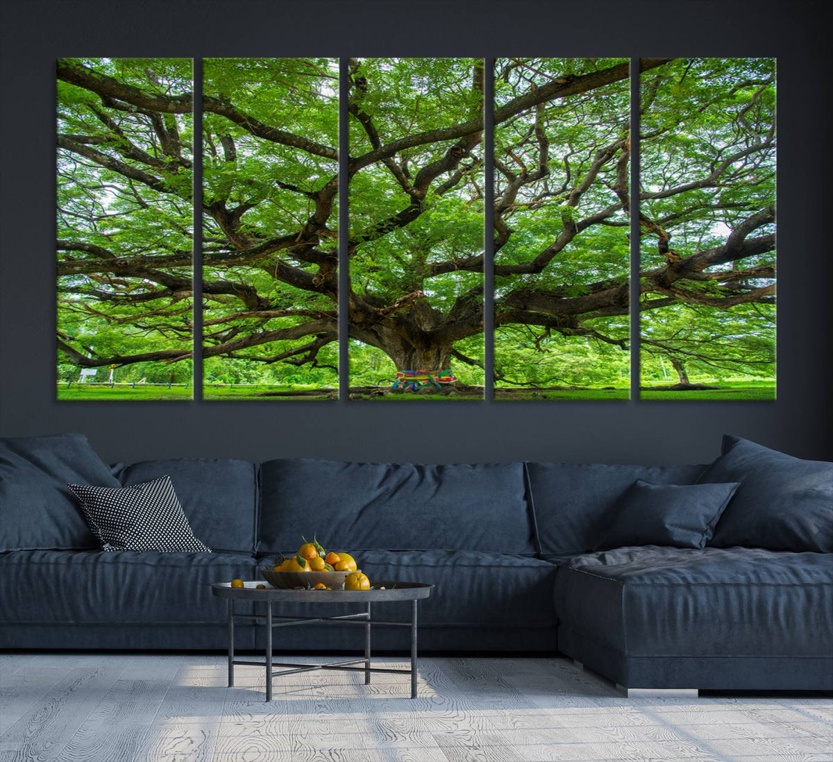 Oak Tree Wall Art Print, Forest Canvas Wall Art for Home and