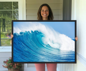 Ocean Wave Canvas Wall Art Print – Large Coastal Ocean Wave