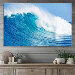 Ocean Wave Canvas Wall Art Print – Large Coastal Ocean Wave