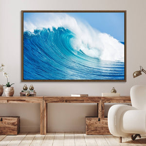 Ocean Wave Canvas Wall Art Print – Large Coastal Ocean Wave