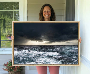 Ocean and Storm Canvas Art Print Hanging Print Ocean