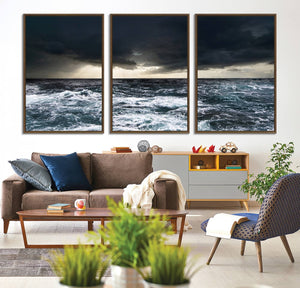 Ocean and Storm Canvas Art Print Hanging Print Ocean
