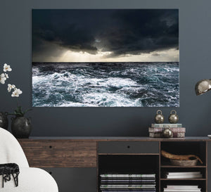 Ocean and Storm Canvas Art Print Hanging Print Ocean