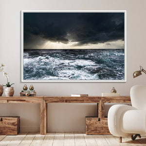 Ocean and Storm Canvas Art Print Hanging Print Ocean