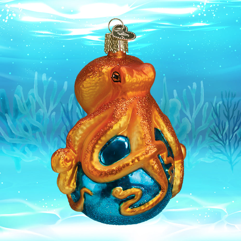 Octopus Ornament 3.75x3x2.5 Inches by Old World Christmas