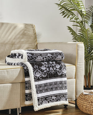 FAITH, HOPE, LOVE HOME DÉCOR Amor Eterno Be Mine Love Collection Ultra Plush Heart Throw Blanket (50" x 60") with Sherpa Backing – Odelia