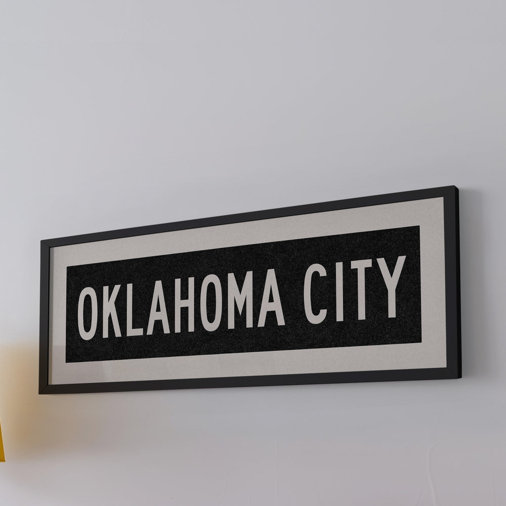 Framed Oklahoma City Oklahoma Bus Scroll