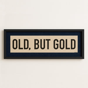 Framed Old, But Gold Pickleball Art Scroll Sign