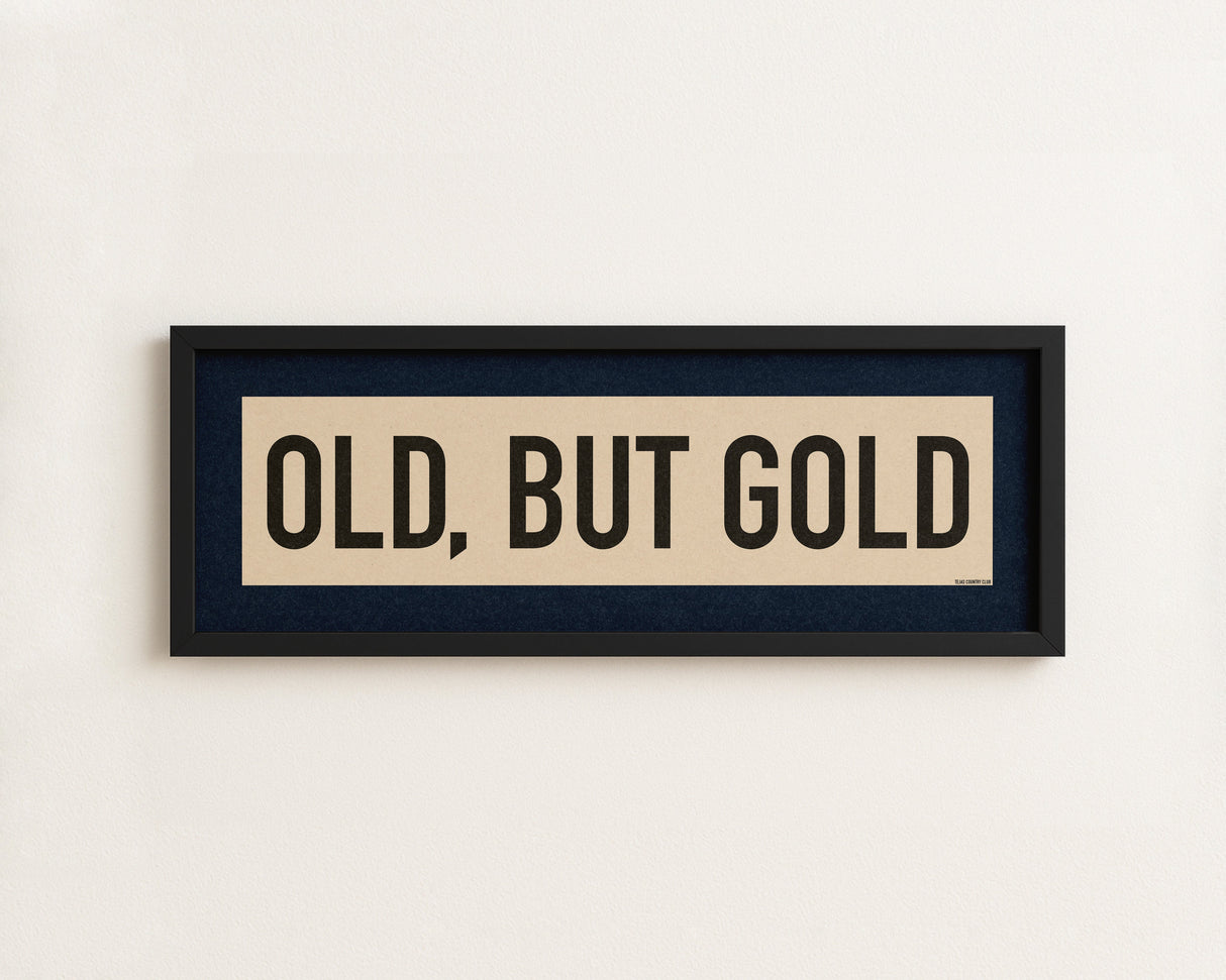 Framed Old, But Gold Pickleball Art Scroll Sign