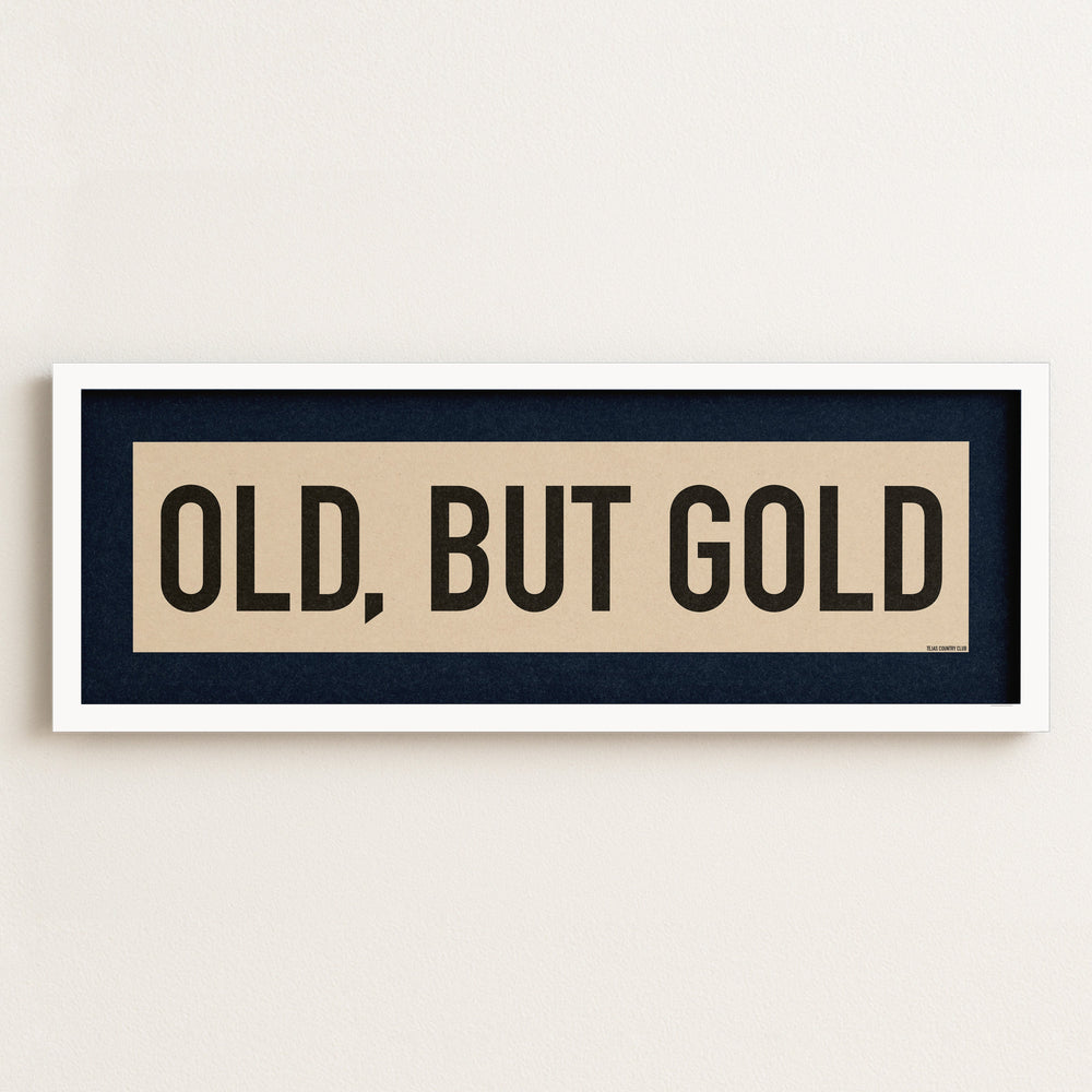 Framed Old, But Gold Pickleball Art Scroll Sign