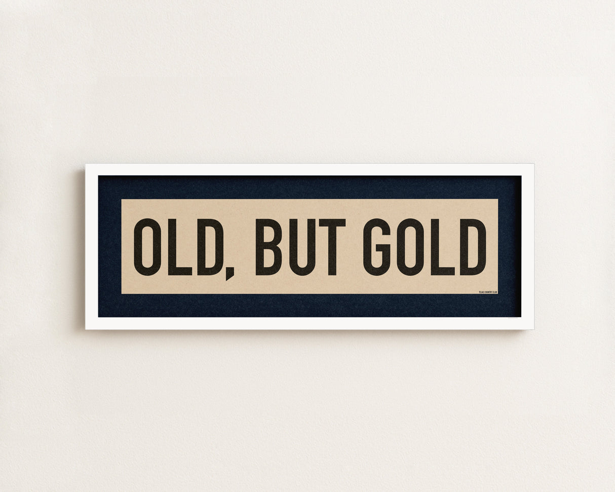 Framed Old, But Gold Pickleball Art Scroll Sign