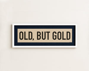 Framed Old, But Gold Pickleball Art Scroll Sign