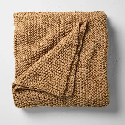 Open Box - Casaluna Chunky Knit Throw Bed Blanket 92x108 Midweight Sweater Knit