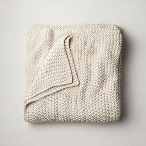 Open Box - Casaluna Chunky Knit Throw Bed Blanket 92x108 Midweight Sweater Knit